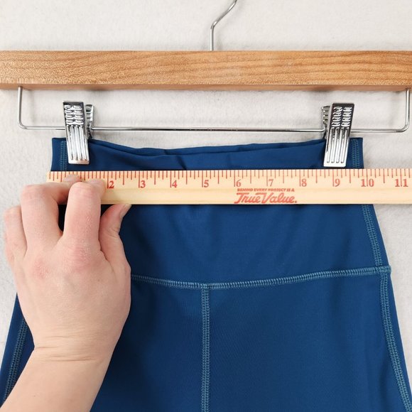 ZYIA Pants Womens 2 Blue Active Leggings Cropped Brilliant Mesh Corsair Athletic - Picture 3 of 11